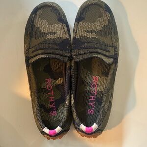 Rothy’s camo loafers, like-new condition!